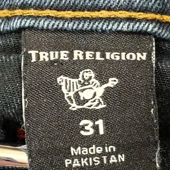 True Religion Halle Super Skinny Jeans Womens Size 31 Mid Rise Denim Blue - Picture 7 of 16